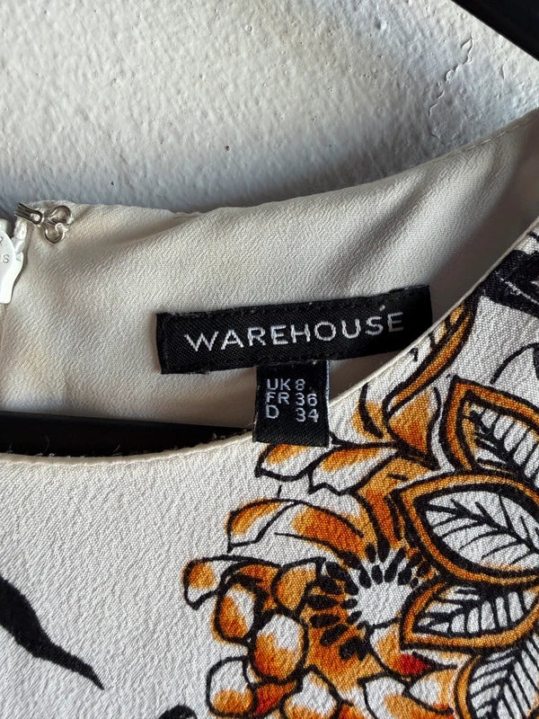 Warehouse Floral Shift Dress – Size UK 8
